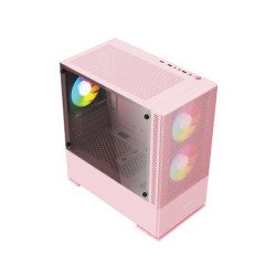 Value Top VT-B701-P Mini Tower Micro-ATX (Tempered Glass Side Window) Pink Gaming Desktop Casing